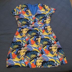 J. Crew Mercantile knee length v neck dress.